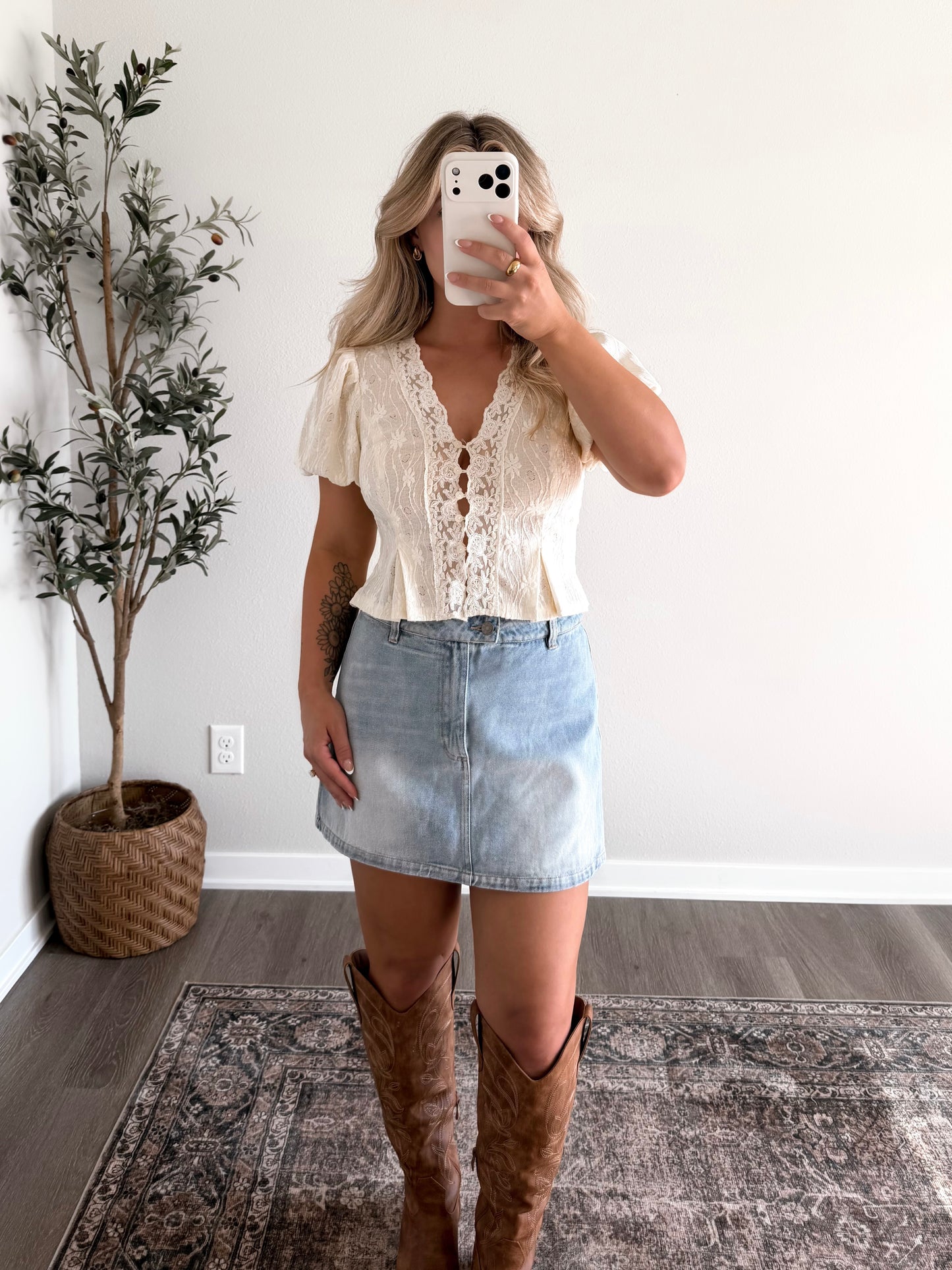 Dixie Lace Trim Top