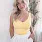 Essential V-neck Tank - Lemon