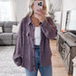 Layer Obsessed Waffle Button Down / Washed Plum