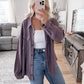 Layer Obsessed Waffle Button Down / Washed Plum