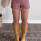 Autumn Picnic Gingham Smocked Shorts