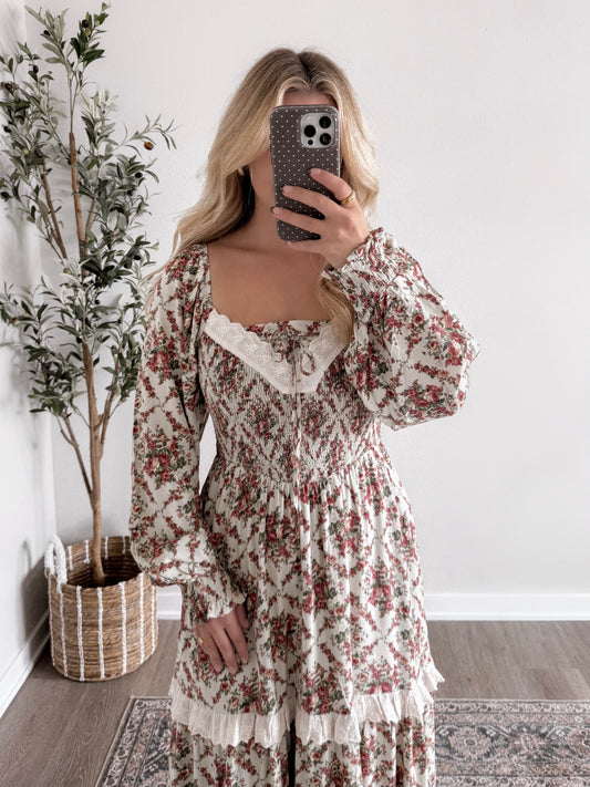 Penbrooke Sage Floral Maxi Dress