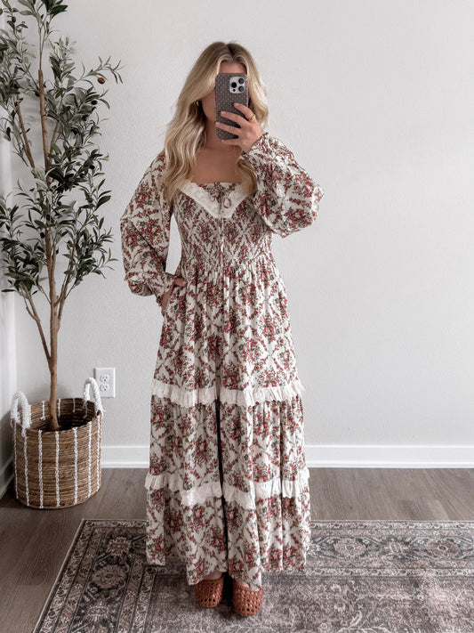 Penbrooke Sage Floral Maxi Dress