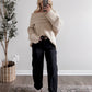 Bellamè Off Shoulder Sweater / Beige (Restocking End Of October)