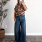 Auburn Spice Plaid Satin Top