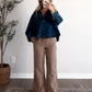 Maple Lane Ruffle Gingham Pants