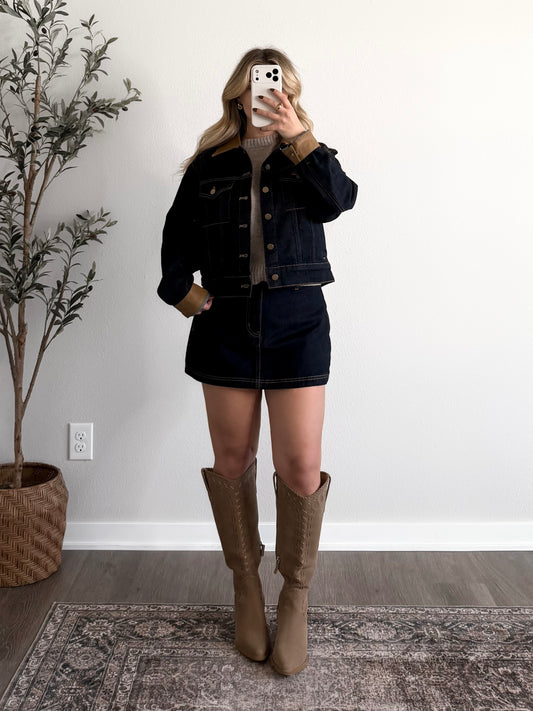 Brandy Denim Skort Set