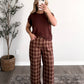 Welcome Back Lace Hem Top / Brown