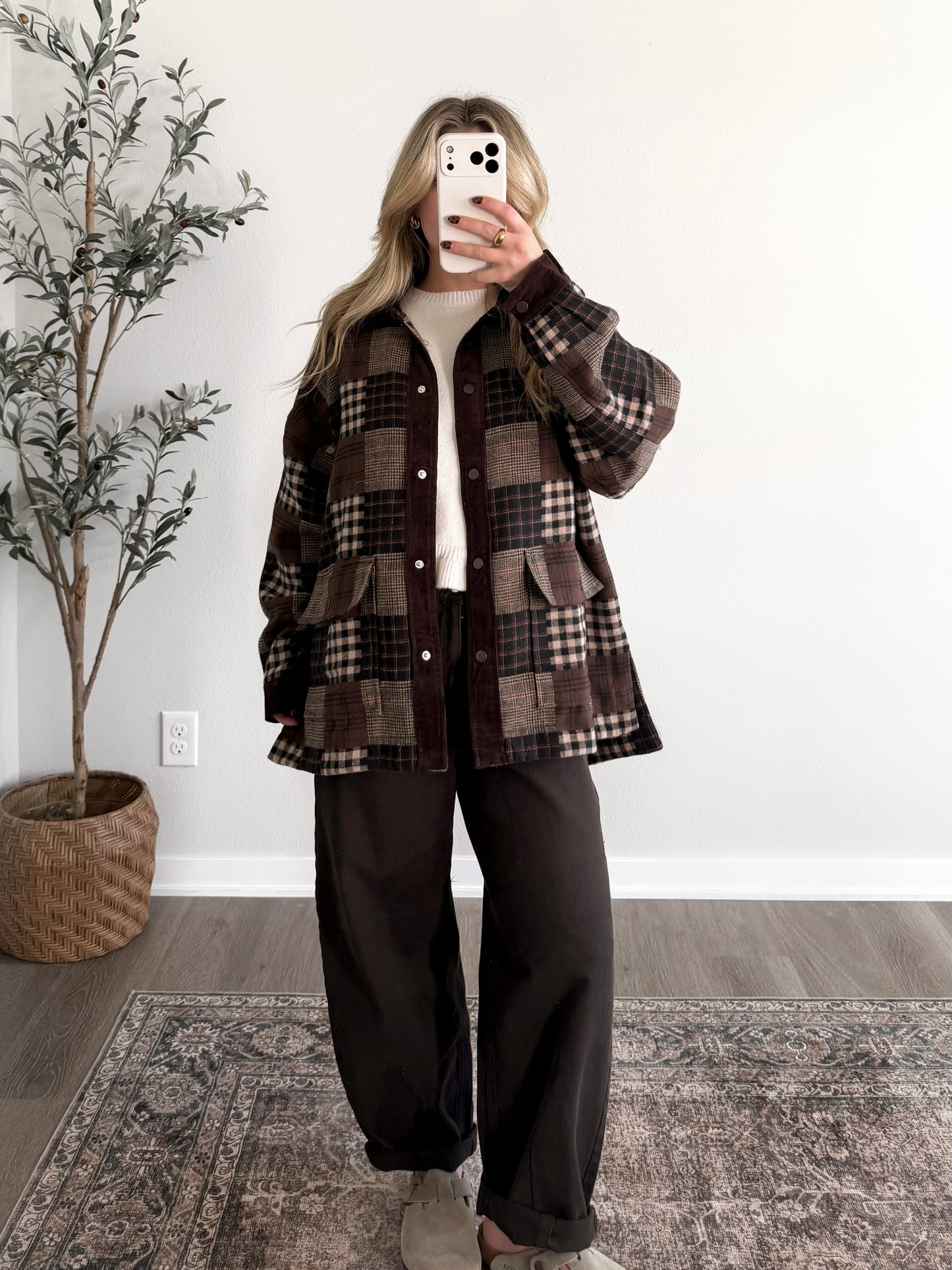 Gramps' Favorite Patchwork Shacket (Restocking 10.26 - we secured the last of the vendors inventory for this restock)