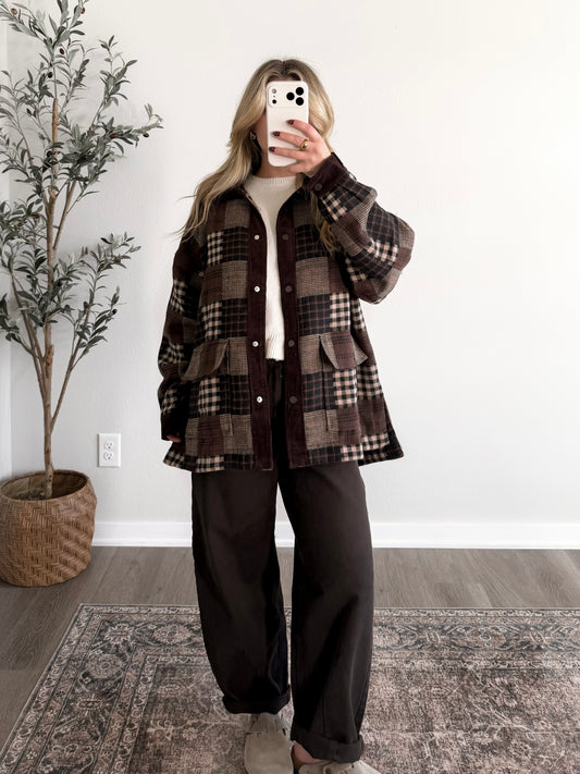 Gramps' Favorite Patchwork Shacket