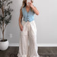 Cream Cut Eyelet Pant
