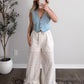 Cream Cut Eyelet Pant