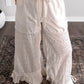 Cream Cut Eyelet Pant