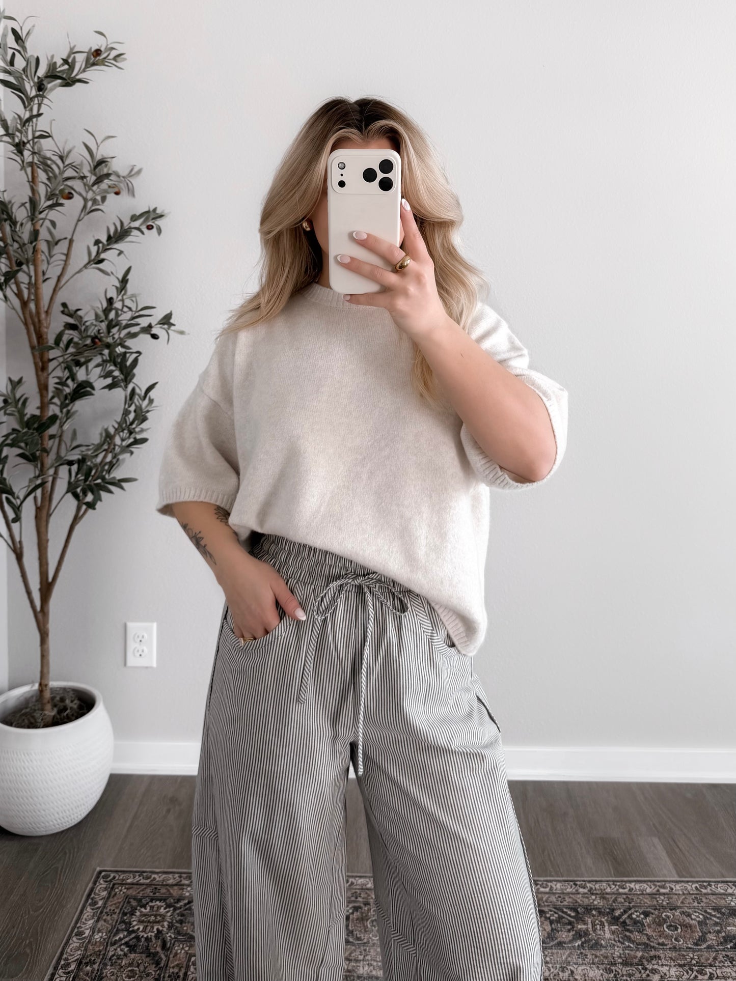 Spring Clouds Knit Sweater / Oat