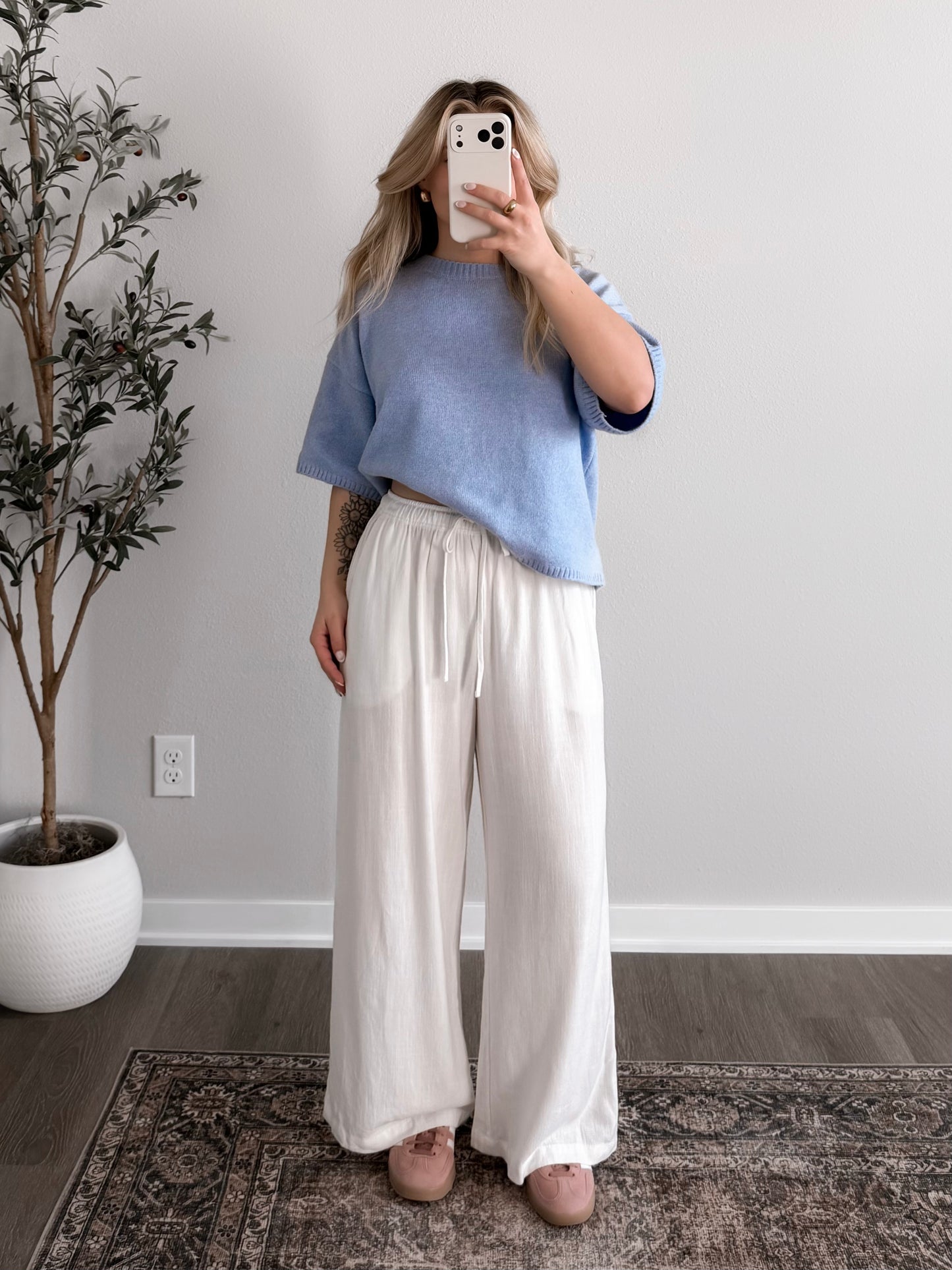 Spring Clouds Knit Sweater / Lt Blue