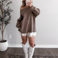 Café Date Ribbed Sweater