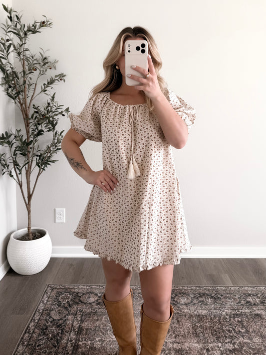 Raspberry Tart Floral Dress