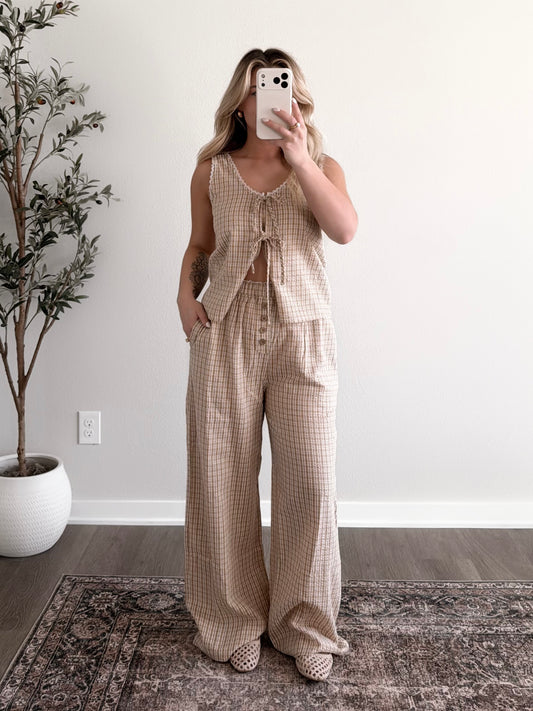 Dandelion Gingham Pant Set