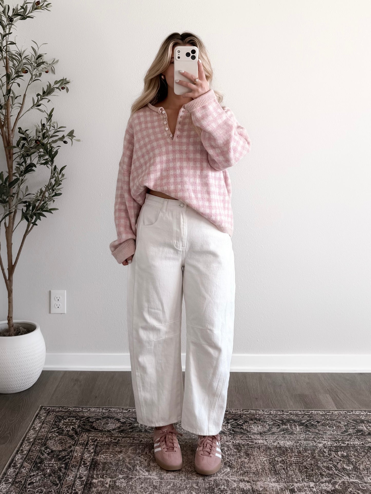 Strawberry Shortcake Gingham Sweater