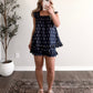 Lakeside Morning Dot Pajama Set / Navy