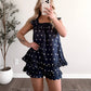 Lakeside Morning Dot Pajama Set / Navy