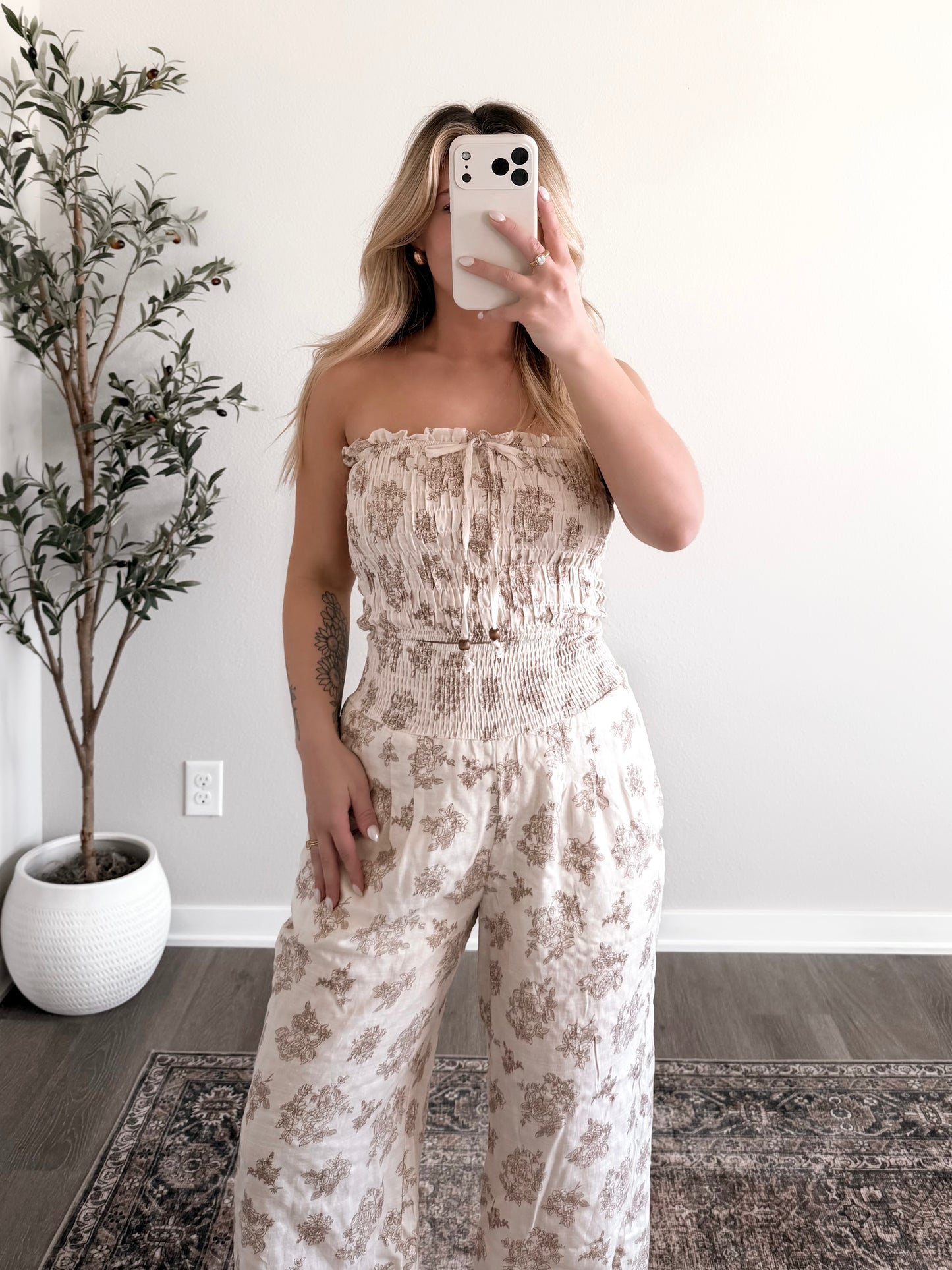 Golden Meadow Smocked Pant Set (PREORDER EST SHIP 3.31)