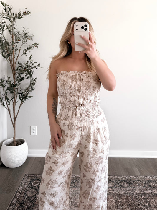 Golden Meadow Smocked Pant Set (PREORDER EST SHIP 3.31)
