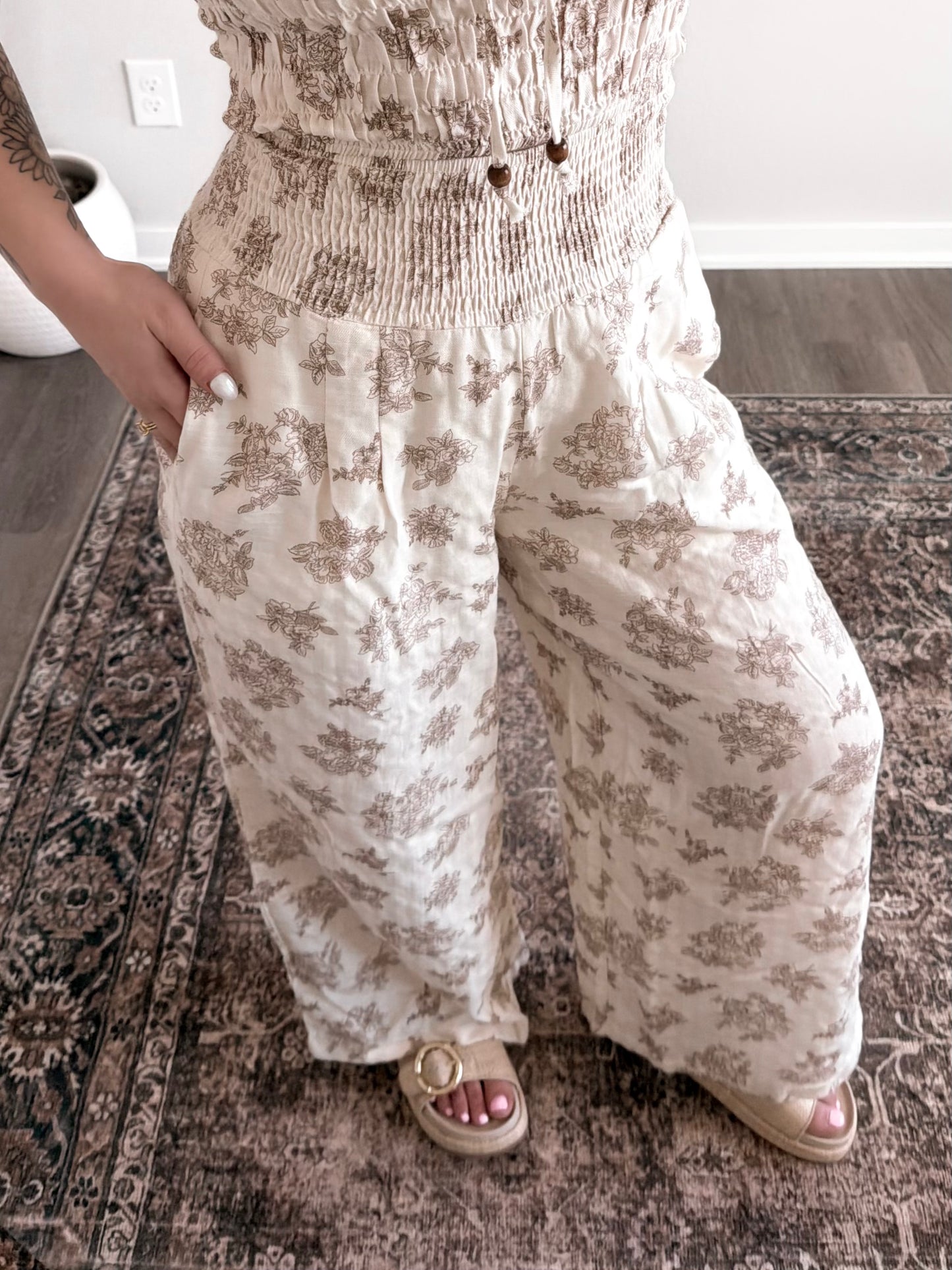 Golden Meadow Smocked Pant Set (PREORDER EST SHIP 3.31)