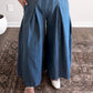 Bonnie Denim Wide Leg Crop Jumpsuit (Short Friendly)