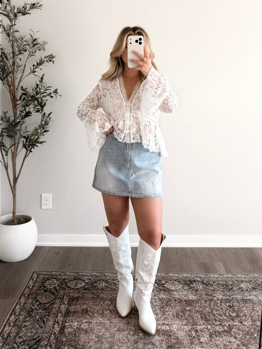 Brynn Lace Sheer Top