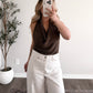 Sunkissed Cocoa Knit Halter Top