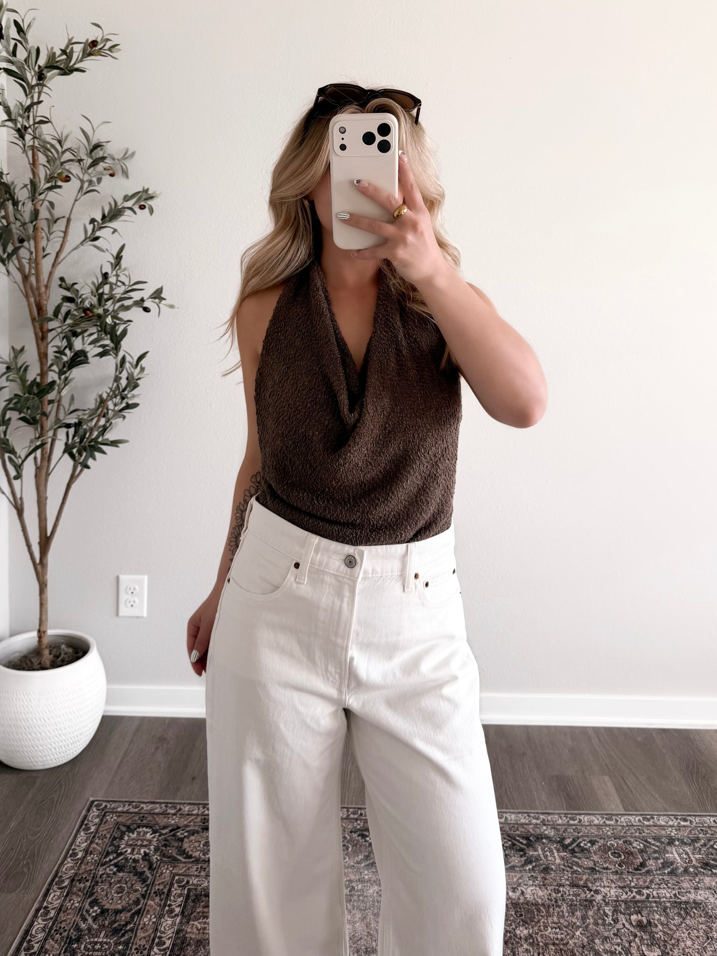 Sunkissed Cocoa Knit Halter Top