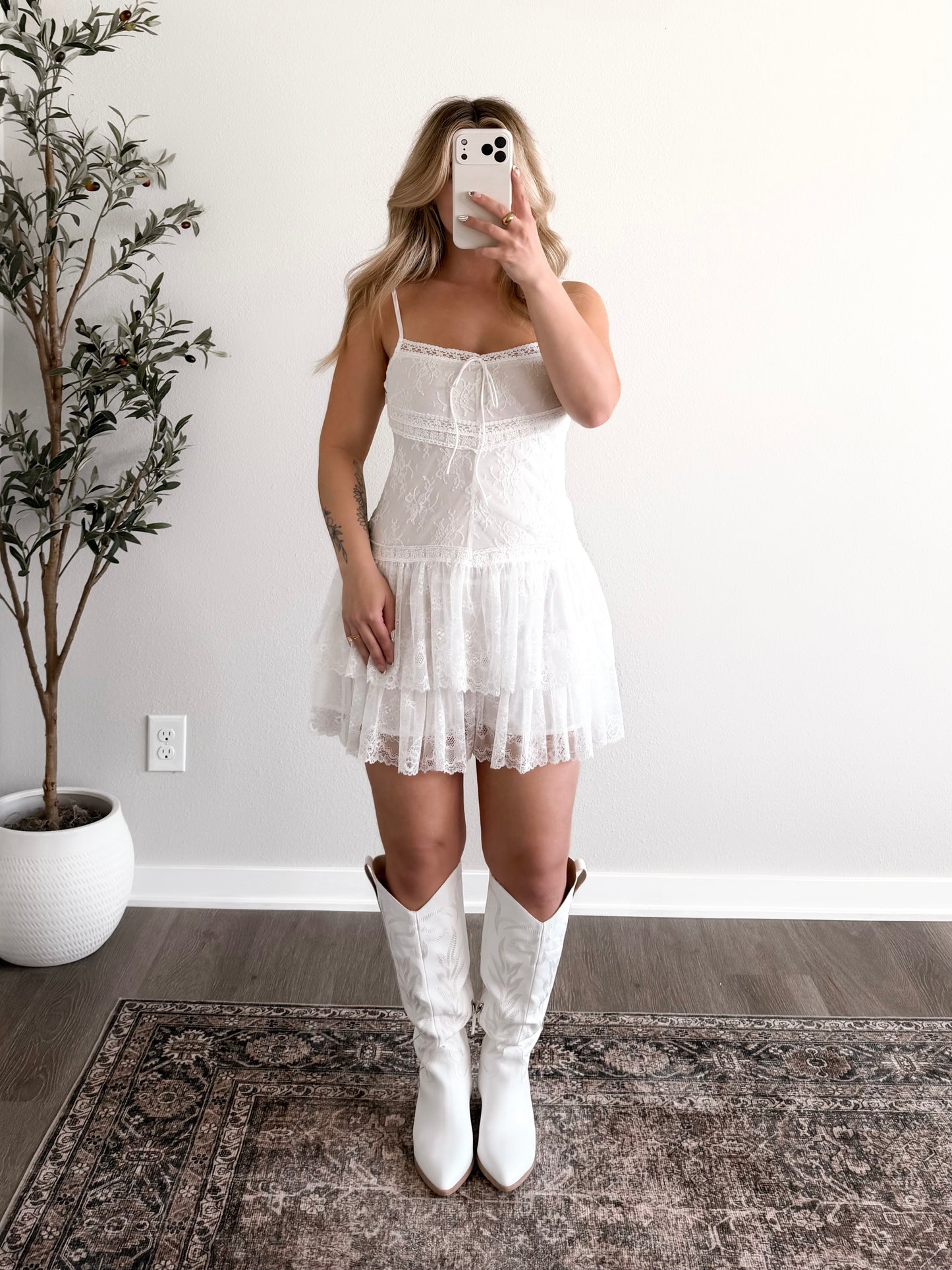 Coastal Cowgirl Lace Romper