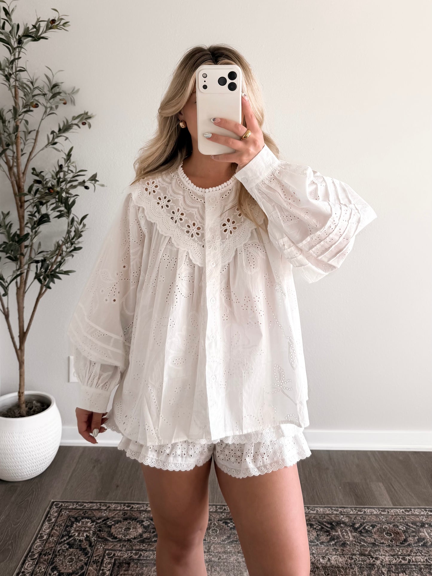 Amalfi Eyelet Cotton Top