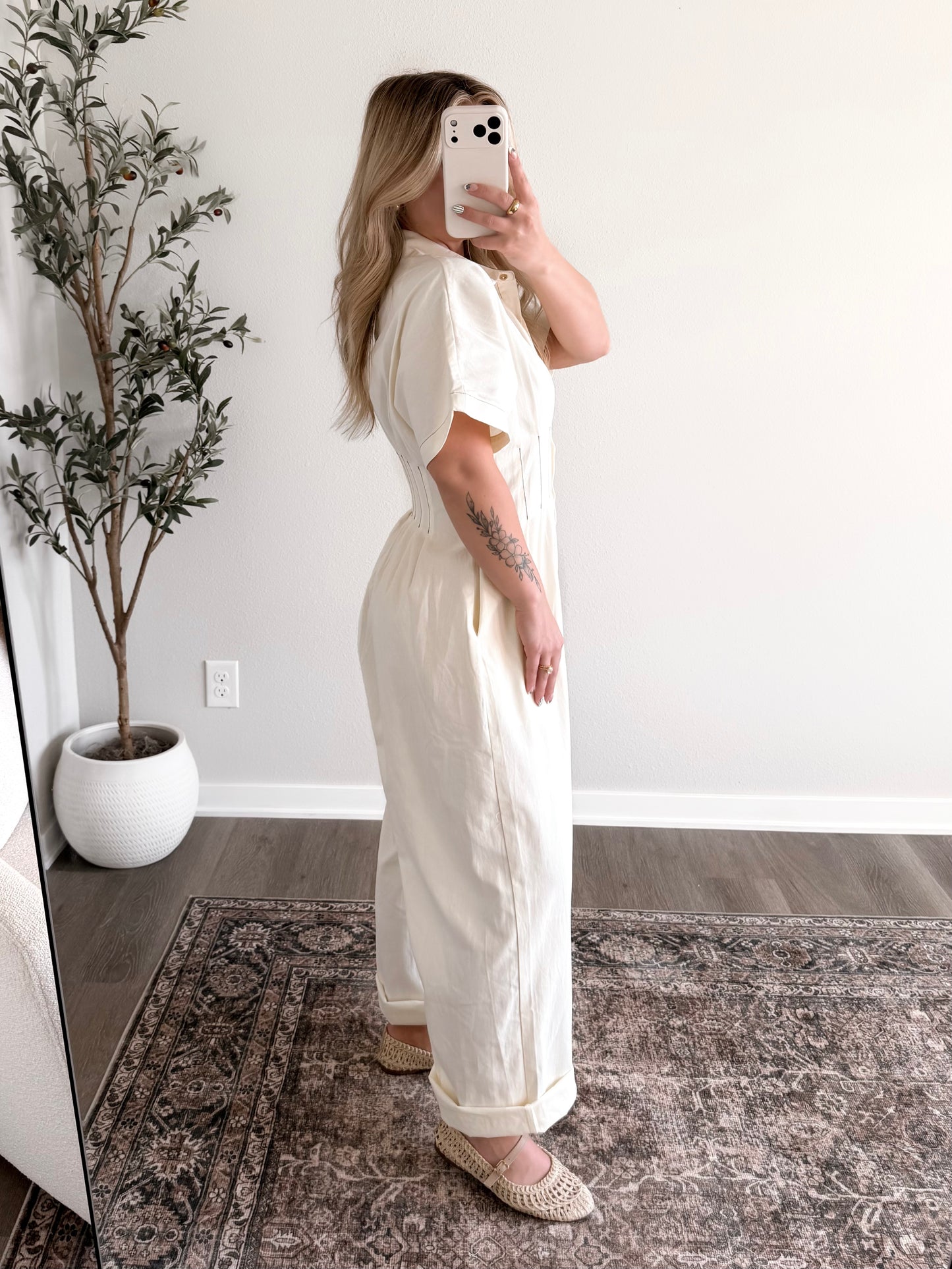 Coconut Cream Wide Leg Jumpsuit