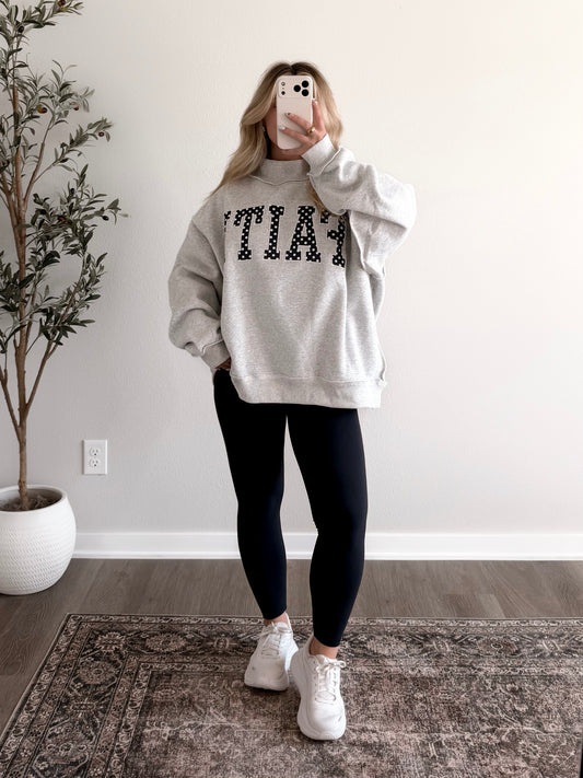 "Faith" Oversized Mockneck Pullover