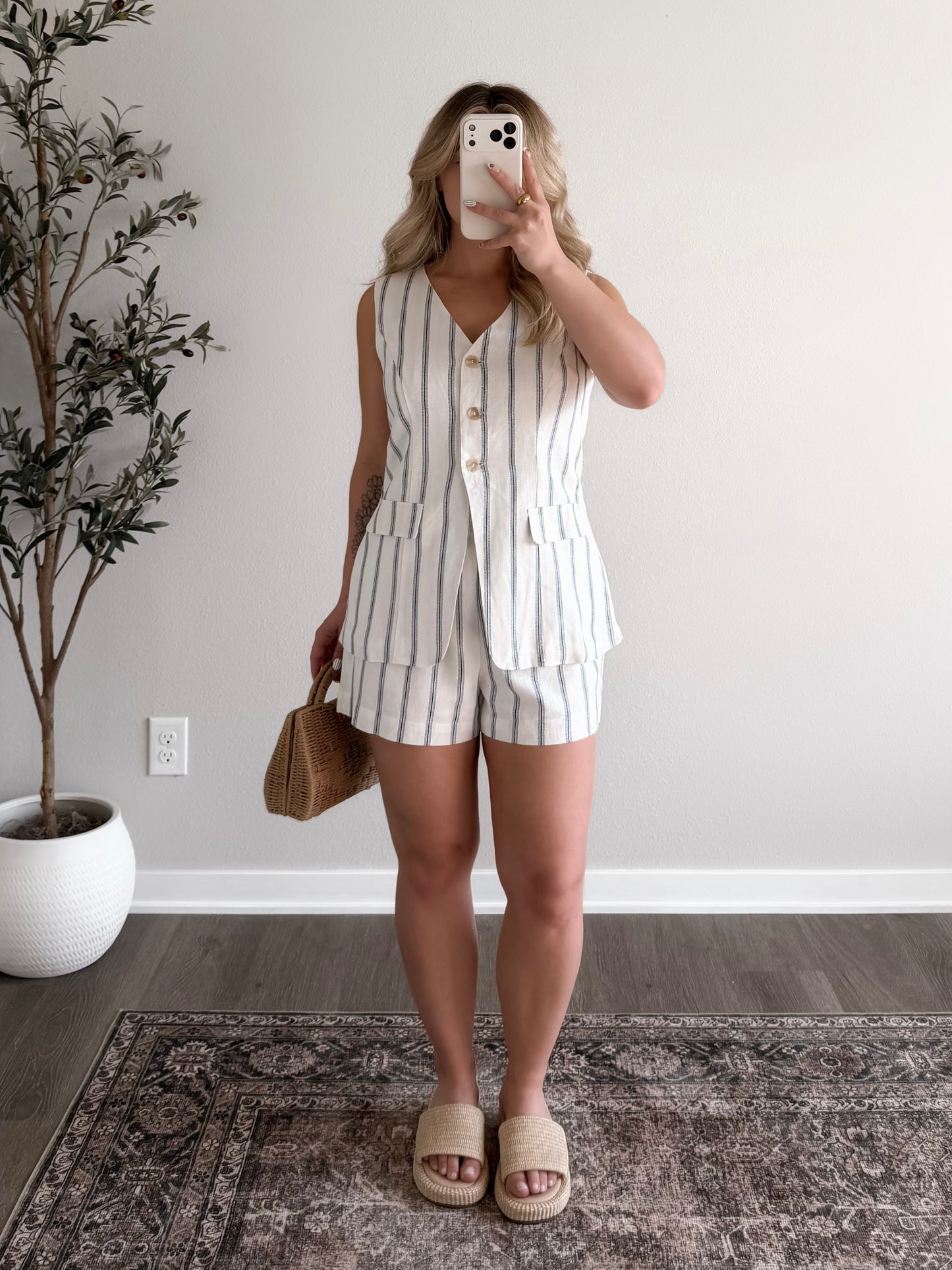 Langley Linen Stripe Set