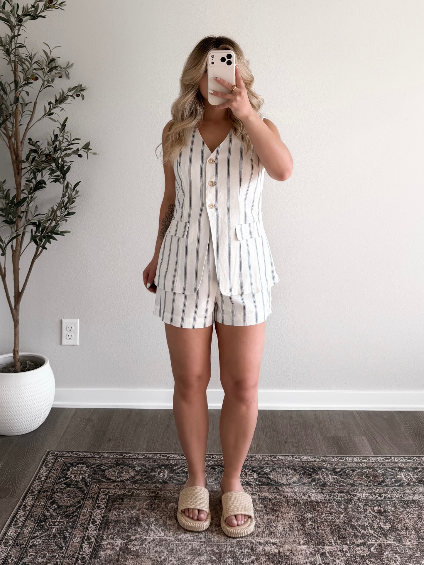 Langley Linen Stripe Set