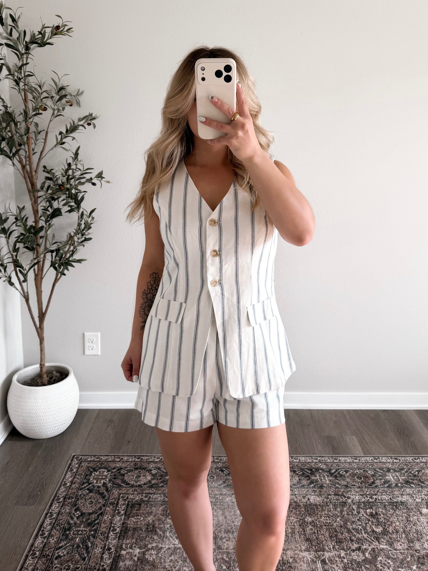 Langley Linen Stripe Set