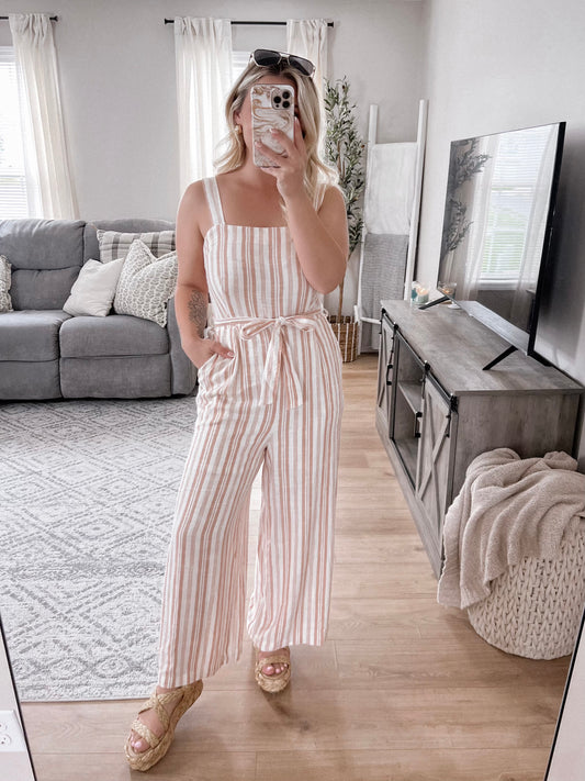 East Coast Striped Jumpsuit Final Sale