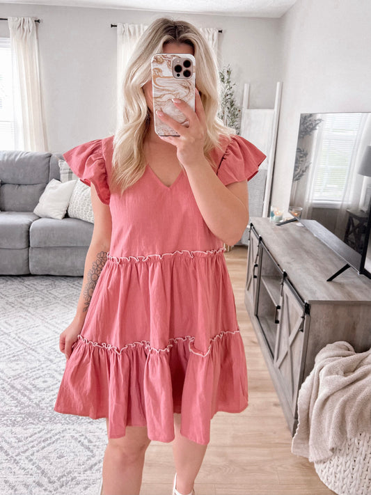 Rememberance Tiered Babydoll Dress Final Sale