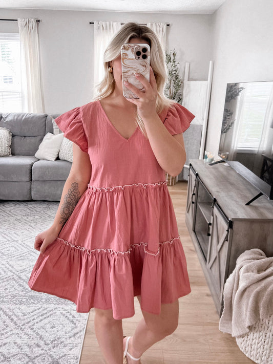 Rememberance Tiered Babydoll Dress Final Sale