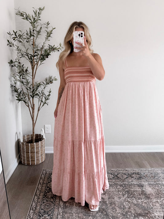 Blooming Border Maxi Dress Final Sale