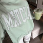 "Matcha" Gingham Oversized Mockneck
