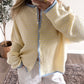 Cozy Club Knit Cardigan / Butter Blue