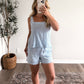 Daylight Striped Linen Short Set
