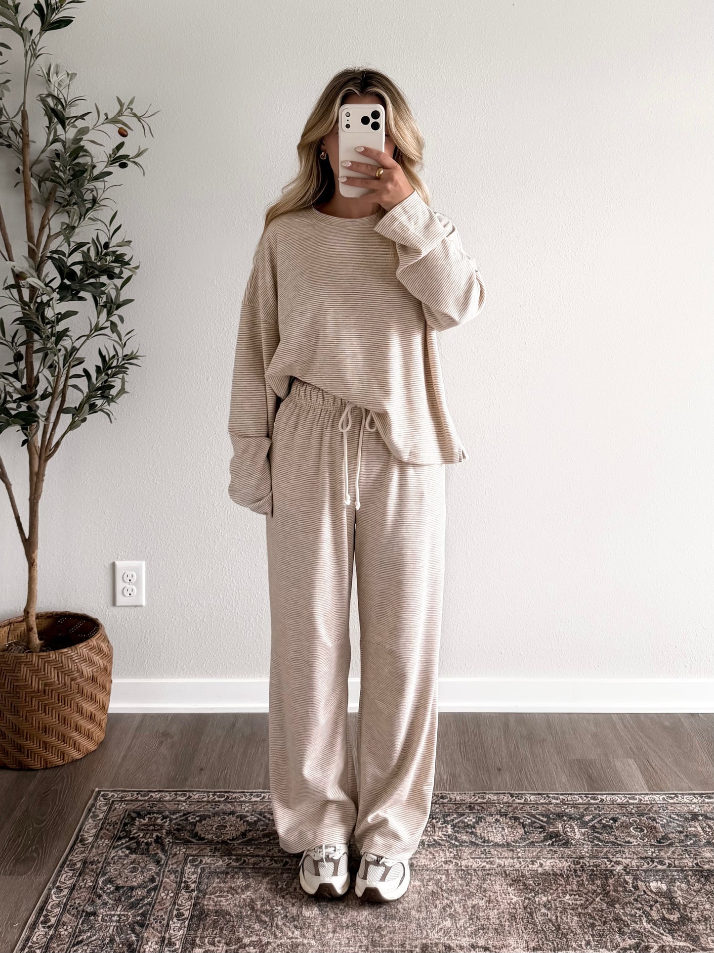 Natural State Stripe Lounge Set