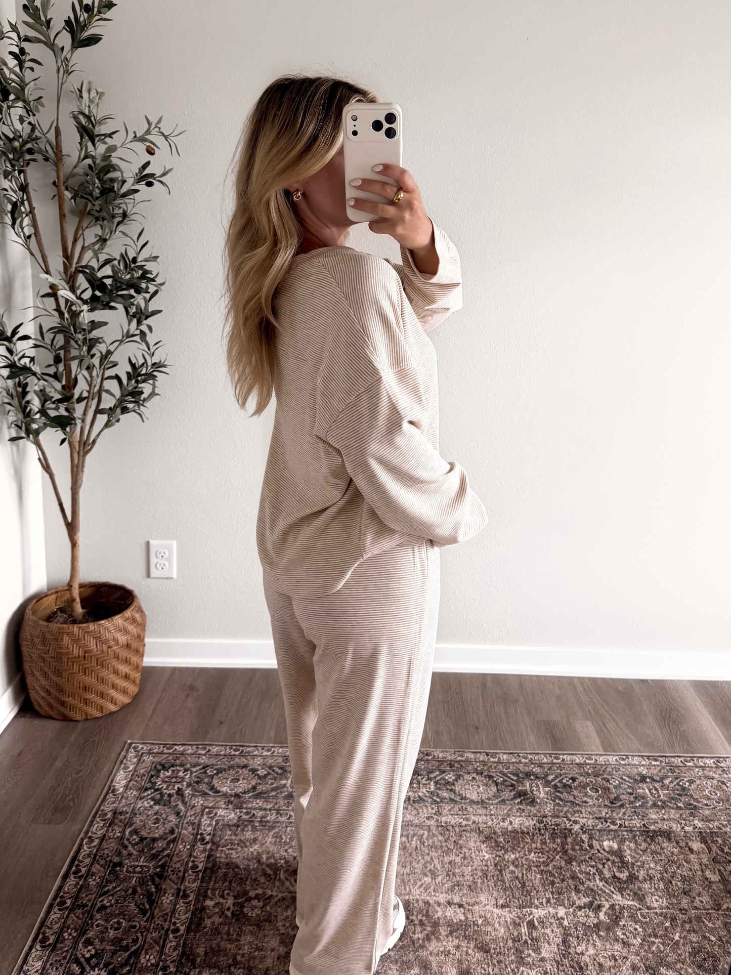 Natural State Stripe Lounge Set