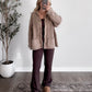Hearth Cable Knit Cardigan / Lt Mocha