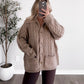Hearth Cable Knit Cardigan / Lt Mocha